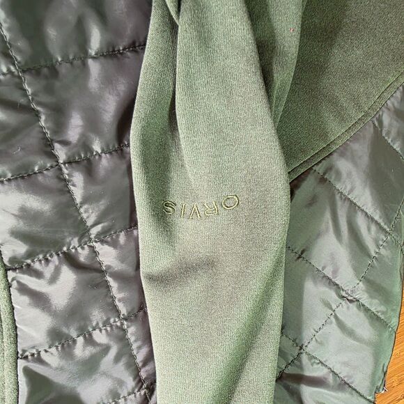 Orvis Jacket Green Fleece Puffer Full Zip for Hiking & Outdoors, L, Olive Green - Picture 10 of 14